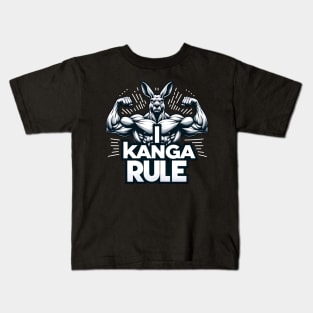 I Kanga Rule Gym Shirt - Jacked Kangaroo Kids T-Shirt